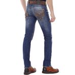 Cipo&Baxx CD483 Mavi Cepleri İşlemeli Yıkamalı Erkek Kot Pantolon