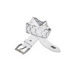 Cipo&Baxx Cg144 Metal Örme Hakiki Deri Beyaz Erkek Kemer