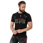 Cipo&Baxx Ct733 Taşlı New York Baskılı Tişört