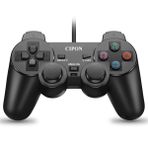 Cipon PS-2 Konsolu için Kablolu Kontrolör, Siyah Uzaktan Kumandalar, Çift Titreşimli PS-2 Aksesuarları Gamepad, 71 IN Kablo
