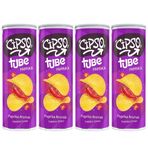 Cipso Tube Paprika Cips 90 gr x 4 Adet
