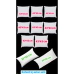 ÇIQRIK HOME 10 Adet Fermuarlı Kırlent Iç Yastık Kılıf Set Astar Ebat: 8 Adet:43x43 Cm 2 Adet:30x50 cm(RENK:BEYAZ