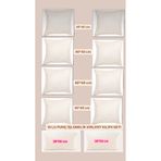 ÇIQRIK HOME 10 Adet Natural Fermuarlı Punch İşlemelik Kırlent Kılıfı 10 Lu Set