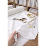 ÇIQRIK HOME Amerikan Bezi/HamBez Kumaş-Optik Beyaz-Punch Kumaşı/Bez Çanta/Kırlent/Masa Örtüsü Fon Perde/Astarlık