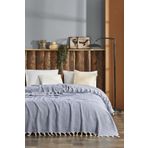 ÇIQRIK HOME Natural Jakarlı Pamuk Yelda Çift Kişilik Pike Yatak Örtüsü