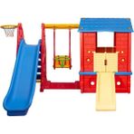 Çırak Oyun Evi Büyük Set - Büyük Oyun Parkı - Kaydırak - Salıncak - Çocuk Parkı - Oyun Alanı - Kırmızı