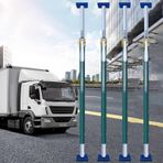 Cırcırlı Kargo Çubuğu, Ağır Hizmet Tipi Kamyon Yatağı Kargo Sabitleyici Bar - 650 Lbs için Cırcırlı Yük Kilidi, Ayarlanabilir 4-8 Ft Alüminyum Bölücü Kutup, Kayar Kutuları Önler (4 adet, 1830-2200mm)