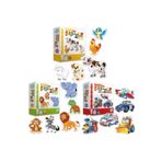 Circle Toys 3 Araçlar ve Hayvanlar Bebek Eğitici Puzzle Seti