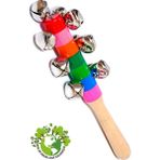 Circle Toys Ahşap Çoklu Zilli Marakas Ritim Geliştirici Eğitici Oyuncak +1 Yaş İçin Ahşap Malzeme