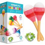 Circle Toys Ahşap Marakas 2'li - Pembe
