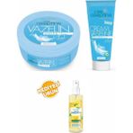 Cire Aseptine Klasik Vazelin Kavanoz 150Ml+Klasik Tüp 75 Ml+Limon Kolonyası 100 Ml Sprey Hediyeli
