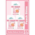 Cire Aseptine Lip Care Peach Shine Renkli Dudak Bakım Kremi 4,5 Gr 3 Adet
