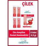 Cire Aseptine Lip Care Strawberry (Çilek) Renkli Dudak Nemlendirici 4,5 G X 4 Adet CIREASEPTINESTRAWBERRYX4