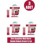 Cire Aseptine Mad Berry Dudak Bakım Kremi 4,5 gr 3 Adet - Kırmızı