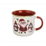 Çırpan Ev Kırmızı Noel Baba Kupa 350 ML - Beyaz - Kırmızı