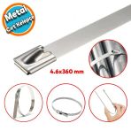 Cirt Kelepce Metal Paslanmaz Celik Kablo Zip Bagi Cok Amacli Baglama 4.6X360 1 Adet
