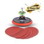 Cırt Zımpara Seti + Matkap Aparatı + 115 Mm Taban ( 12 Parça Set)