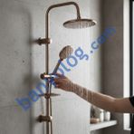 Cisa Glayor Rose Gold Tepe Duş Seti Lüks Yağmurlama