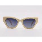 Cısse Eyewear CG23317 Kadın Güneş Gözlüğü Polarize Cam Krem Renk Cat Eye Çerçeve