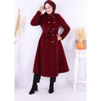 Çıt Çıt Düğme Detay Kaban 70035 Bordo - 44