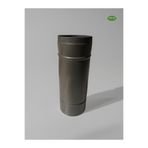 ÇİTAŞ MAT SİYAH - ANTRASİT YARIM BOY SOBA BORUSU 33 CM 0.40 MM KALINLIK