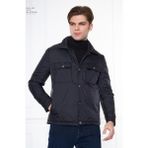 Çıtçıtlı Erkek Mont - 3XL - Siyah
