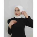 Çıtçıtlı Pratik Hazır Hijab Eşarp Beyaz - 001-Beyaz - Standart