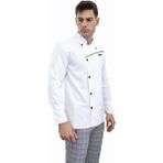 Çıtçıtlı Şef Ceket Aşçı Kıyafeti Chef Aşçı Forması - Beyaz