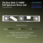 Citi 3 Duo Stick 160W Full Spectrum Grow LED Lamba - Beyaz