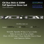 Citi 6 Duo Stick 320W Full Spectrum Grow LED Lamba - Beyaz