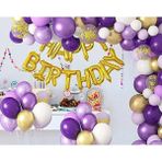 Çıtı Pıtı Store Çıtıpıtıstore Lüks Mor Lila Doğum Günü Balon Seti