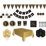 Çıtı Pıtı Store Siyah Gold Iyi Ki Doğdun Doğum Günü Parti Seti