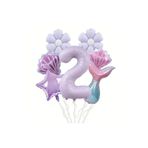 ÇITIPITISTORE Deniz Kızı Temalı Doğum Günü Parti Seti, Balon Seti, Lila