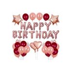 Çıtıpıtıstore Happy Bırthday Doğum Günü Balon Set, ROSE