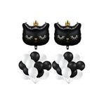 Çıtıpıtıstore Kedi Folyo Balon Set, SİYAH