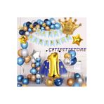 Çıtıpıtıstore Kral Taçlı 1 Yaş Lüks Balon Set