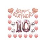 Çıtıpıtıstore Lüks 10 Yaş Happy Bırthday Balon Set