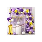 Çıtıpıtıstore Mor Lila Gold 1 Yaş Balon Zinciri Seti
