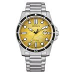 CITIZEN AW1816-89X Erkek Analog Kuvars Saat Paslanmaz Çelik Kayış, Altın, Bileklik, Altın, Bileklik
