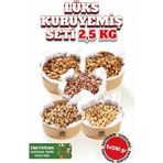 ÇITLAT ÇEREZ SHOP Lüks Kuruyemiş Seti 2,5 kg (5X500G) Antep Fıstığı, Kaju, Badem, Fıstık, Fındık-Yeni Mahsul Taze