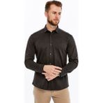 Citra Kaşe Oduncu Dokulu Uzun Kollu Erkek Gömlek - Siyah - 2XL