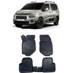 Citroen Berlingo 2019 ve Sonrası Araca Özel Kaucuk 4d Havuzlu Paspas Takımı - Siyah