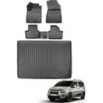 Citroen Berlingo 2022 Model Bagaj Havuzu+Araca Özel Üretim 3D Havuzlu Paspas Takımı - Siyah