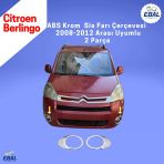 Citroen Berlingo Abs Krom Sis Farı Çerçevesi 2 Parça 2008-2012 Model Uyumlu