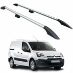 Citroen Berlingo Uzun Şase 2008-2018 Aluminum Araç Üstü Alüminyum Tavan Yan Rayları Plus Serisi - Gri