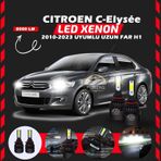 Citroen C-elysee 2010-2023 Uzun Far Uyumlu Şimşek Etkili Led Xenon Light Series H1