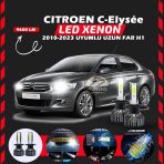 Citroen C-elysee 2010-2023 Uzun Far Uyumlu Şimşek Etkili Led Xenon Pro Series H1