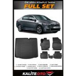 Citroen C-Elysee Bagaj Havuzu+4.5d Havuzlu Paspas Seti 2013 Model - Siyah