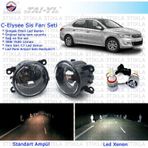 Citroen C-Elysee Beyaz Led Xenon Sis Farı Seti