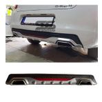 Citroen C-elysee Difüzör Arka Tampon Eki 2 Egzoz Çıkışlı Gri Reflektörlü